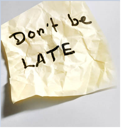 Don't be late